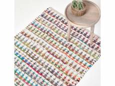 Homescapes tapis chindi multicolore à motif triangles