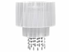 Lustre plafonnier suspendu lampe moderne cristal blanc 33 cm helloshop26 2402010