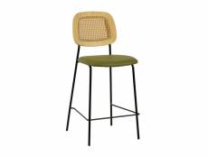 Memphis - chaise de bar simili cuir vert