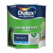 Peinture murs et boiseries Color Resist cuisine Dulux Valentine mat bleu marine 2 5L