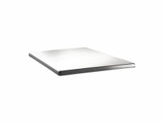 Plateau de table carré 600mm blanc pur - topalit - - bois