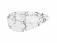 Plateau effet marbre blanc marble 34 cm