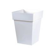Pot carré mi-haut Toscane Blanc - 39x39x53cm 51L EDA Plastiques