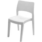 Progarden - Chaise blanche 50x51xH82cm en résine Blanche