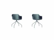 Set 2 chaise araignée - resol - grisfibre de verre, polypropylène, acier peint