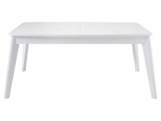 Table 160 cm avec allonge ORLANDO coloris blanc