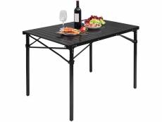 Table pliante. Table de camping en aluminium.table de pique-nique. 104x69x70cm. Noir
