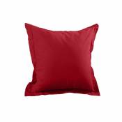 Taie d'oreiller unie en coton - Rouge - 65 x 65 cm