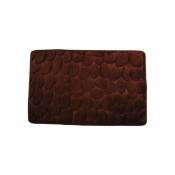 Tapis de bain Microfibre pebble 40x60cm Marron Chocolat MSV Marron
