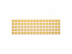 Tête de lit tapissée billie laredo en vichy jaune 145x52cm Tête de lit Billie Laredo recommandée pour lit de 135,140