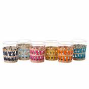 Verre à eau Reed / Set de 6 - Verre & Osier - Pols Potten multicolore en verre