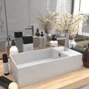 Vidaxl - Lavabo de salle de bain avec trop-plein Céramique Blanc mat