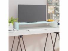 Vidaxl meuble tv|support pour moniteur 90x30x13 cm verre vert 244146