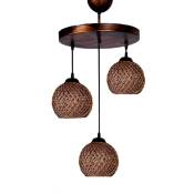 Wellhome - Lampe à toit de 80 cm. Beige, type 3 x et 27 max 45 - 60 w - Beige