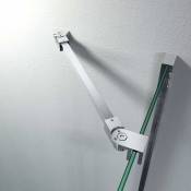 Yozhiqu - 40 cm en acier inoxydable sans cadre Porte de douche Panneau fixe Wall-to-glass Barre de support pour 6mm 8mm 10mm en verre épais