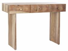 Console meuble console en bois de sheesham coloris marron naturel - longueur 115 x profondeur 40 x hauteur 80 cm