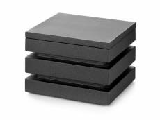 Cube en noir bois cubic® avec couvercle - pujadas