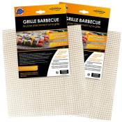 Durandal - Lot de 2 grilles barbecue rectangulaires découpables et lavables Selection
