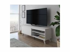 FURNIX meuble tv élégant Darsi 140 cm blanc