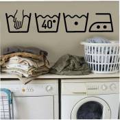 Groofoo - Stickers muraux Lave-Linge Autocollants Amovibles