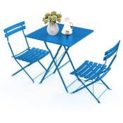 Haloyo - Ensemble table et chaises de jardin et 2 chaises