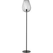 Lampadaire design industriel metal filaire ampoule E27 40 w max. 27,5 x 27,5 x 159 cm noir