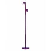 Lampadaire lampadaire lampadaire lampe de salon lampe de chambre d'enfant, changeur de couleurs télécommande dimmable, acier violet, 2x led rvb 3,5W