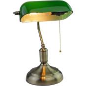 Lampe de banquier avec abat-jour - lampe de table rétro