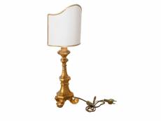 Lampe de table en bois d'or made in italy