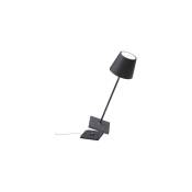 Lampe de table led gris foncé Poldina Pro, rechargeable