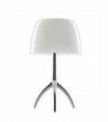 Lampe de table Lumière Piccola / Variateur - H 35 cm - Foscarini blanc en métal