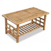 Les Tendances - Table basse rectangulaire bambou clair