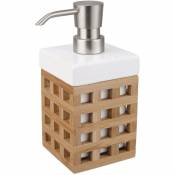 Libra Distributeur de savon en bois de bambou, Blanc (LIB99) - Optima