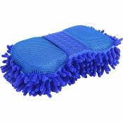 Lot de 2 gants de lavage pour voiture - Grande éponge super absorbante - Entretien de la voiture - Outil de lavage de voiture - Éponge corail Groofoo