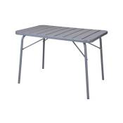 Mesa - Table en métal gris - 110x70x75cm