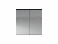 Meuble a miroir toledo 60 x 60 cm noir - miroir armoire miroir salle de bains verre armoire de rangement