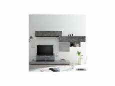 Meuble tv avec rangement gris design spina
