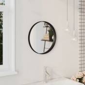 Miroir mural Style baroque - Miroir simple de salle de bain Noir 40 cm BV841328