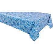 Nappe en toile cirée rectangulaire Eloa - Dimensions : Longueur 200 cm x Largeur 140 cm x Epaisseur 0,1 cm. - Bleu