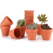Pots De Fleurs Intérieur/Extérieur 12pcs 6.5cm Mini Pot En Terre Cuite De Succulent Cactus Pour Cactus Succulent Plantes Fleur Décoration Horticole