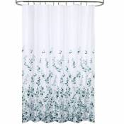Rideau de douche en tissu Fleurs 180 x 200 cm. Imperméable