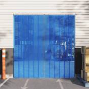 Rideau de porte bleu 200 mmx1,6 mm 10 m pvc The Living Store Bleu