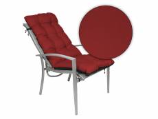 Superkissen24 coussin pour chaise longue rouge foncé