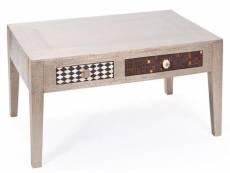 Table basse avec 2 tiroirs - dim : 110 x 70 x 45 cm -pegane-