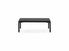 Table basse rectangulaire frêne noir - teulat atlas - l 110 x l 60 x h 40 cm - neuf