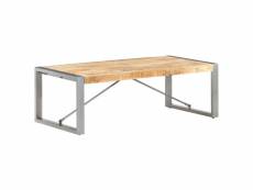 Table basse table de salon | bout de canapé 120x60x40 cm bois de manguier brut meuble pro frco15047