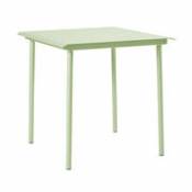 Table carrée Patio Café / Inox - 75 x 75 cm - Tolix vert en métal