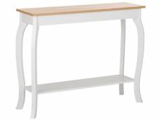 Table console blanche et bois clair hartford 181367