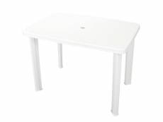 Table de jardin blanc 101 x 68 x 72 cm plastique 43592
