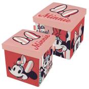 Tabouret de rangement cube Disney Minnie